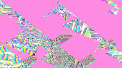 Rainbow colors abstract shape on pink color backgrounds, sparkle stylish pop Stock Footage 128716168