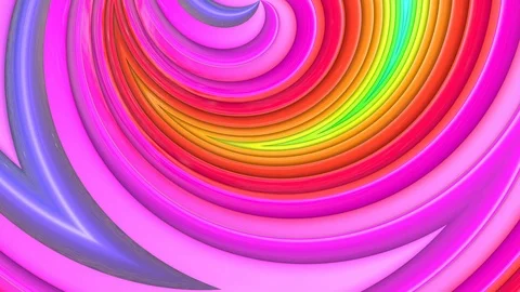 Rainbow colors abstract stripes, background in 4k with bright shiny paint Video stock 111083618