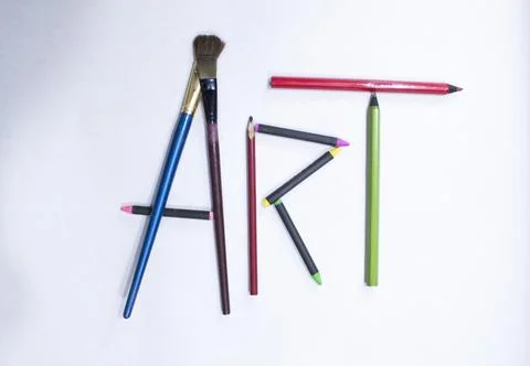 Rainbow colors background of crayons Stock Photos