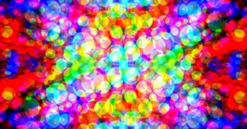 Rainbow Colors Bubbles Dot Pattern Symmetric イラスト素材