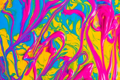 Rainbow colors created by soap, bubble,wall art, colors mixsigne from oil mak 스톡 사진