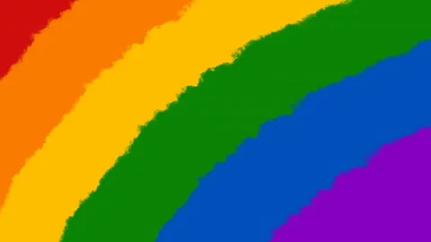 Rainbow colors diagonal brush stroke wipe transition with alpha channel. Stock Footage 336603099