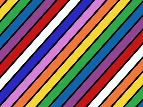 Rainbow colors diagonal stripes pattern vector background イラスト素材