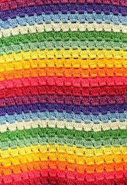 Rainbow colors fabric pattern symbolizing peace and freedom for all people Stock Photos