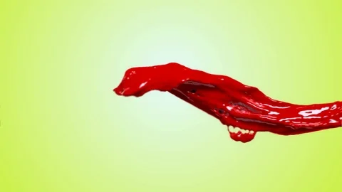 Rainbow colors, fluid simulation. spilled paint Video stock 125904445
