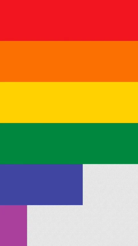 Rainbow colors horizontal stripes wipe transition with alpha channel. Stock Footage 334652801