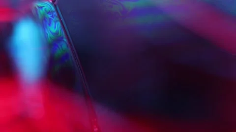 The rainbow of colors, liquid surface in macro Stock Footage 287762958