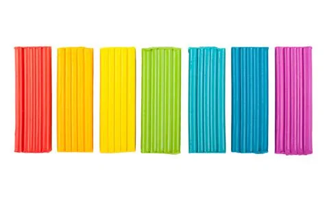 Rainbow colors plasticine Stock Photos