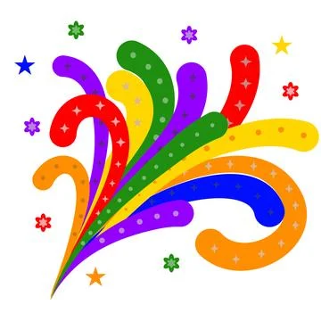 Rainbow colors pride wave Stock Illustration