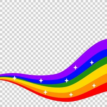 Rainbow colors pride wave with star Stock Illustration