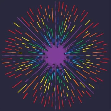 Rainbow colors rays Stock Illustration