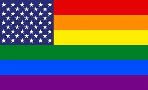 Rainbow colors vector image pride US abstract flag Stock Illustration