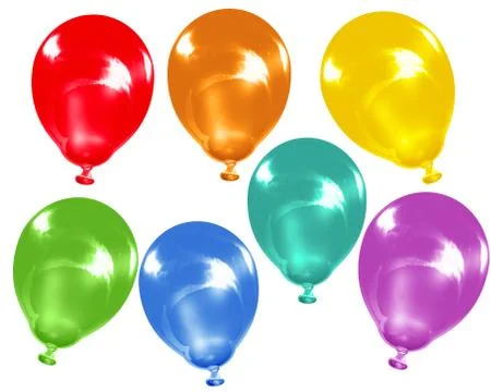Rainbow colour balloons Stock-Illustration