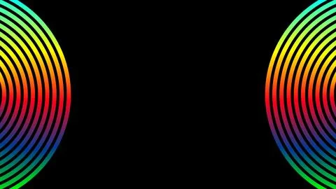 Rainbow Concentric Halves Stock Illustration