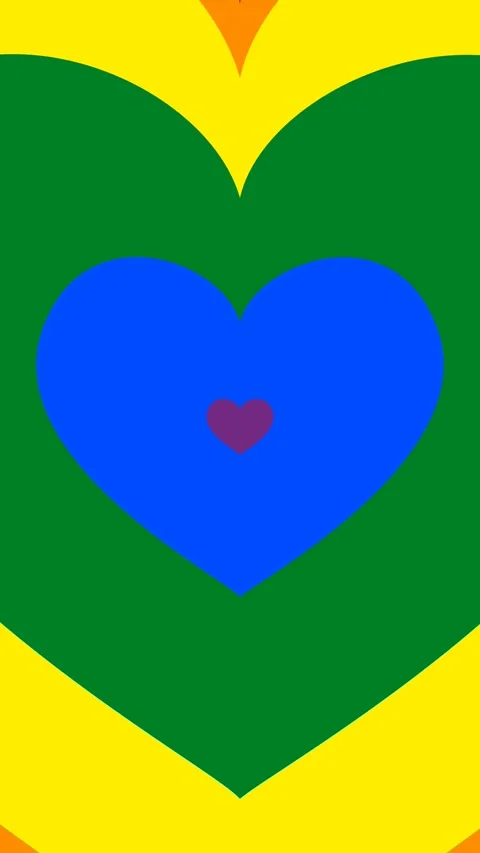 Rainbow concentric hearts expanding wipe transition with alpha channel. LGBTQ or Video stock 334379326