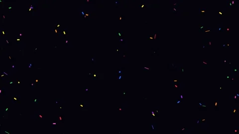 Rainbow Confetti Dense Heavy Party Loop Background Stock Footage 342608275