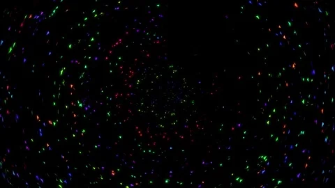 Rainbow Confetti Spew on Black 4K Loop Stock Footage 281446476