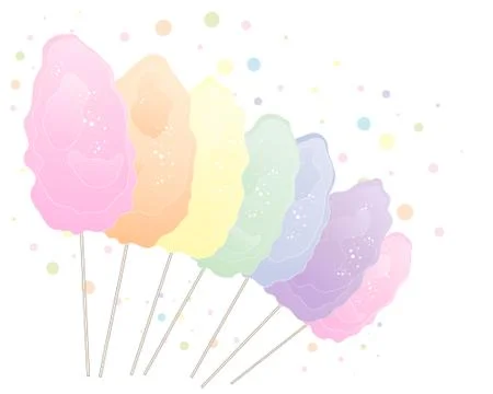 Rainbow cotton candy Stock Illustration