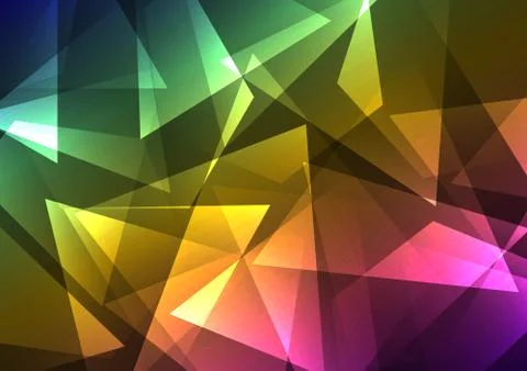 Rainbow crystal abstract background Stock Illustration