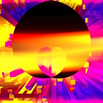 Rainbow cubes and heart Stock Illustration