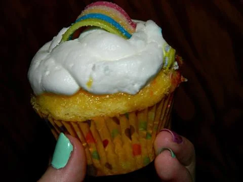 Rainbow Cupcake Stock Photos
