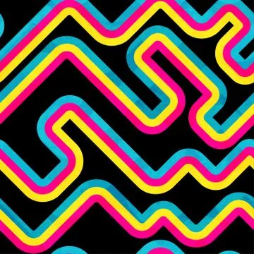 Rainbow curve. Seamless pattern. Stock Illustration