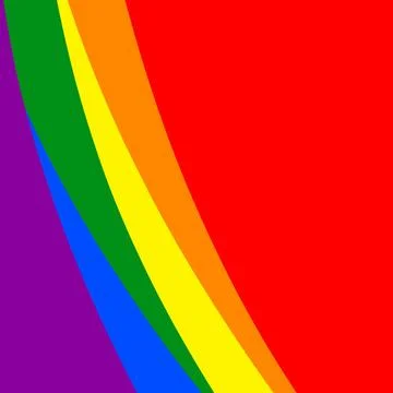 Rainbow Curved Stripe Corner Abstract Background Stock Illustration