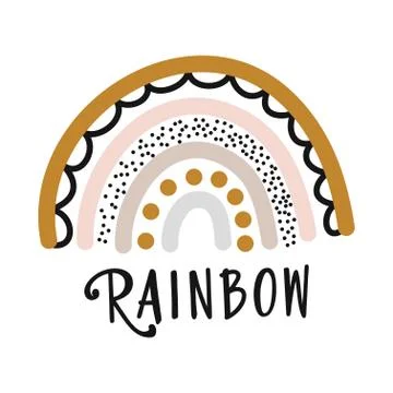 Rainbow - cute rainbow decoration. Stock Illustration