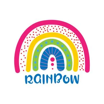 Rainbow - cute rainbow decoration. Stock Illustration
