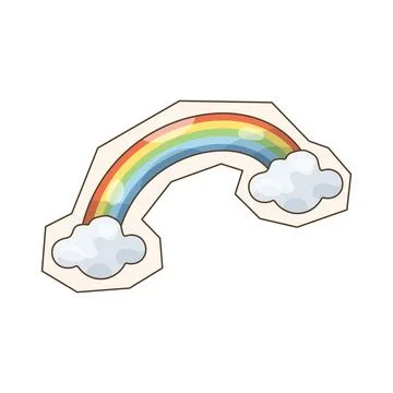 Rainbow cutout Stock Illustration
