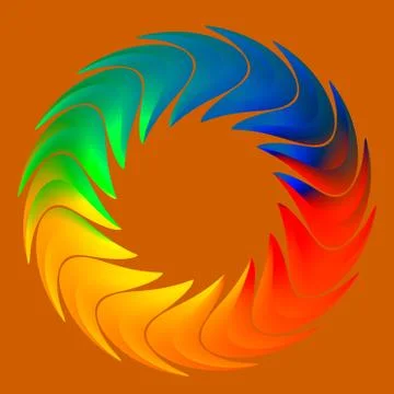 Rainbow Cycle Stock Illustration