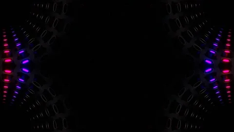 Rainbow Cylindrical Strobe Kaleidoscope Background VJ Loop in 4K Stock Footage 327556440