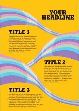 Rainbow Design Layout Template Stock Illustration
