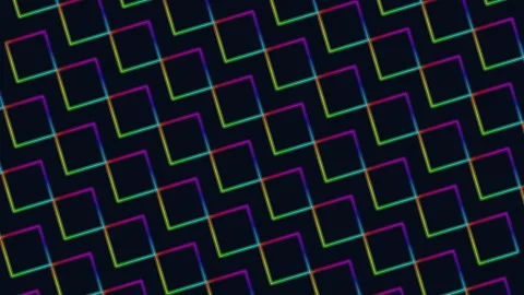 Rainbow diamond black and white geometric pattern Stock Footage 292955268
