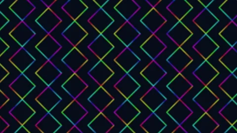 Rainbow diamond pattern in black and white Stock Footage 316797167