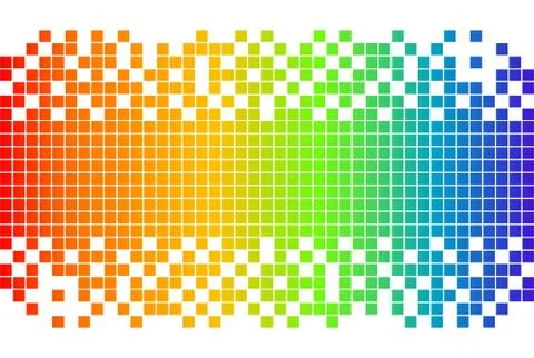 Rainbow digital background Stock Illustration