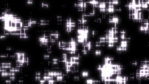 Rainbow digital cubes pattern on computer screen Stock Footage 245609062