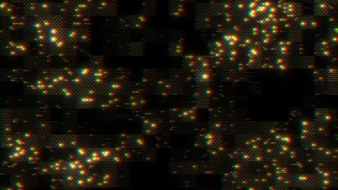 Rainbow digital dots pattern on computer screen Stock Footage 245616718