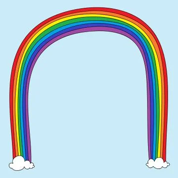 Rainbow doodle Stock Illustration