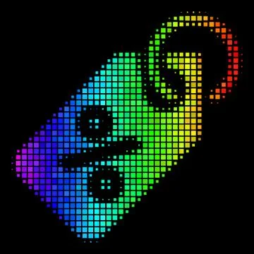 Rainbow Dot Discount Tag Icon Stock Illustration
