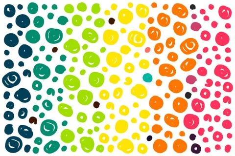 Rainbow dots background Stock Illustration