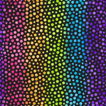 Rainbow dots seamless pattern Illustrazione stock