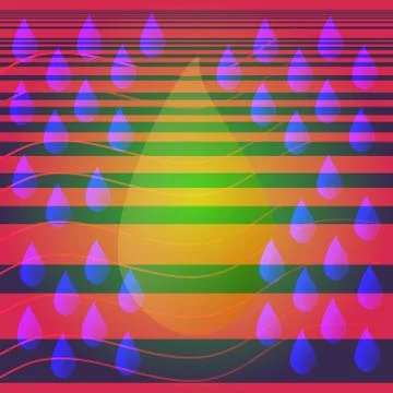 Rainbow drop Stock Illustration