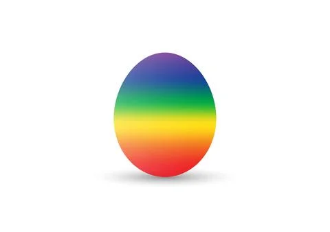 Rainbow easter egg isolated on white background.Pride, LGBTQ, gay lesbian c.. 스톡 일러스트