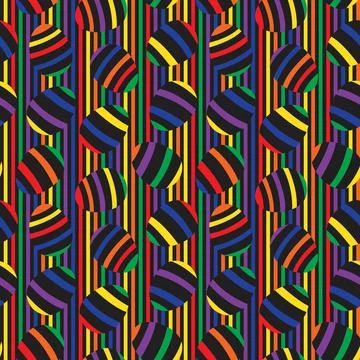 Rainbow Easter Egg Seamless Pattern Background Stock Illustration