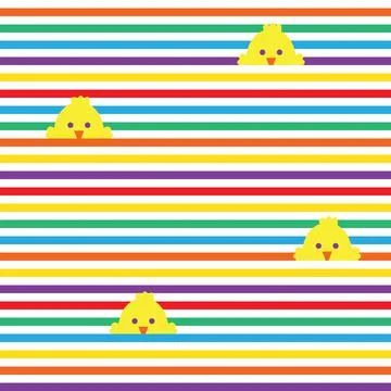 Rainbow Easter Egg Seamless Pattern Background Stock Illustration