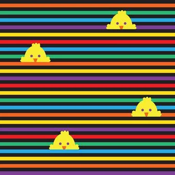 Rainbow Easter Egg Seamless Pattern Background Illustrazione stock