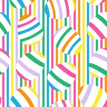 Rainbow Easter Egg Seamless Pattern Background Illustrazione stock