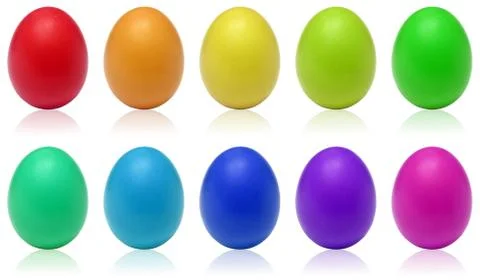 Rainbow eggs Stock Illustration