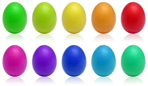 Rainbow eggs Stock Illustration